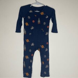 Kyte BABY Navy Blue Space-Themed One Piece